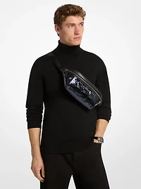 Cooper Medium Metallic Logo Debossed Utility Sling Pack