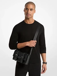 Cooper Pebbled Leather and Signature Logo Trunk Crossbody Bag