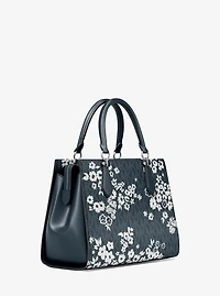 Marilyn Medium Printed Signature Logo Satchel