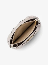 Carson Medium Pebbled Leather Convertible Bucket Crossbody Bag