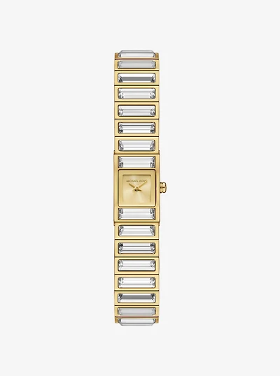 Limited-Edition Mini Darrington Pavé Bezel Gold-Tone Watch