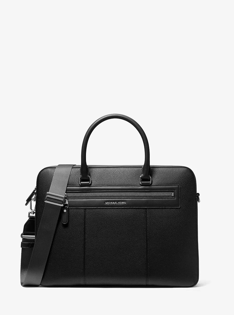 Jet Set Pebbled Leather Briefcase