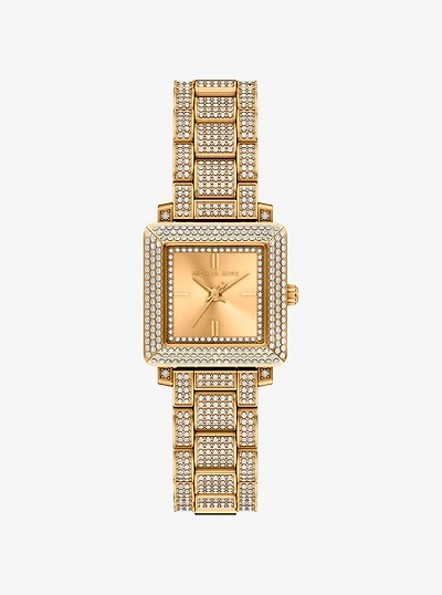 Petite Gwynn Pavé Gold-Tone Watch