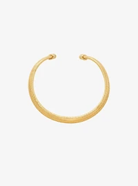 Precious Metal-Plated Brass Pavé Collar Necklace