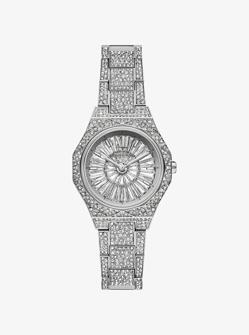 Mini Raquel Pavé Silver-Tone Watch