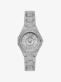 Mini Raquel Pavé Silver-Tone Watch