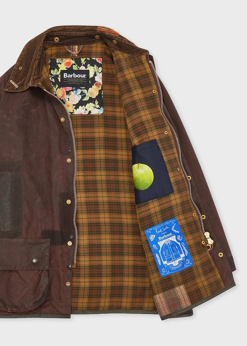Paul Smith Loves Barbour ワックス フード ブラウン ポール・スミス 