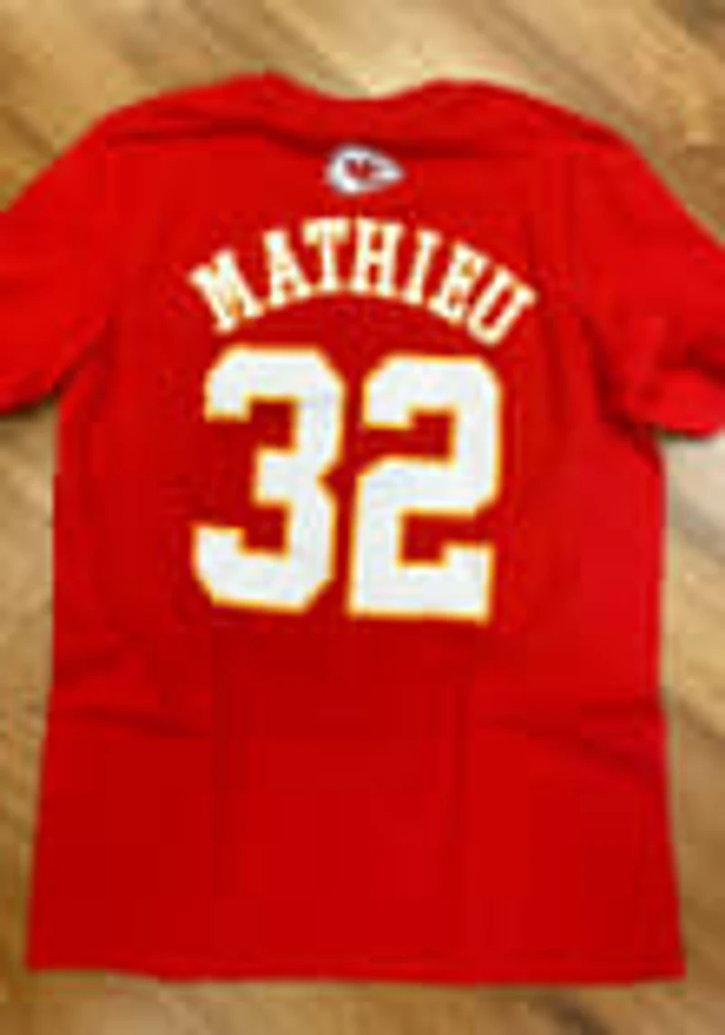 Outer Stuff Tyrann Mathieu Kansas City Chiefs Youth Red Name and Number ...