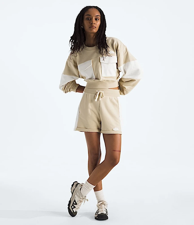 Women’s Terry Oversized Cropped Crew
