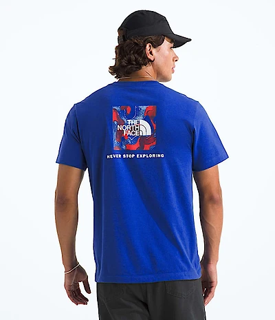 Men’s Red, White, & Blue Regular Short-Sleeve Tee