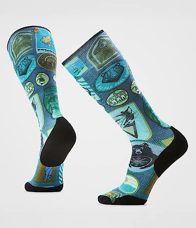 Ski Targeted Cushion Explorer Print OTC Socks