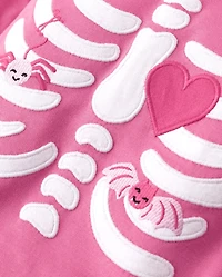 Girls Matching Family Skeleton Cotton 2-Piece Pajamas