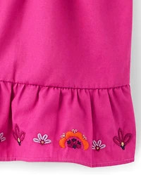 Girls Floral Ruffle Skort - Summer Sunsets