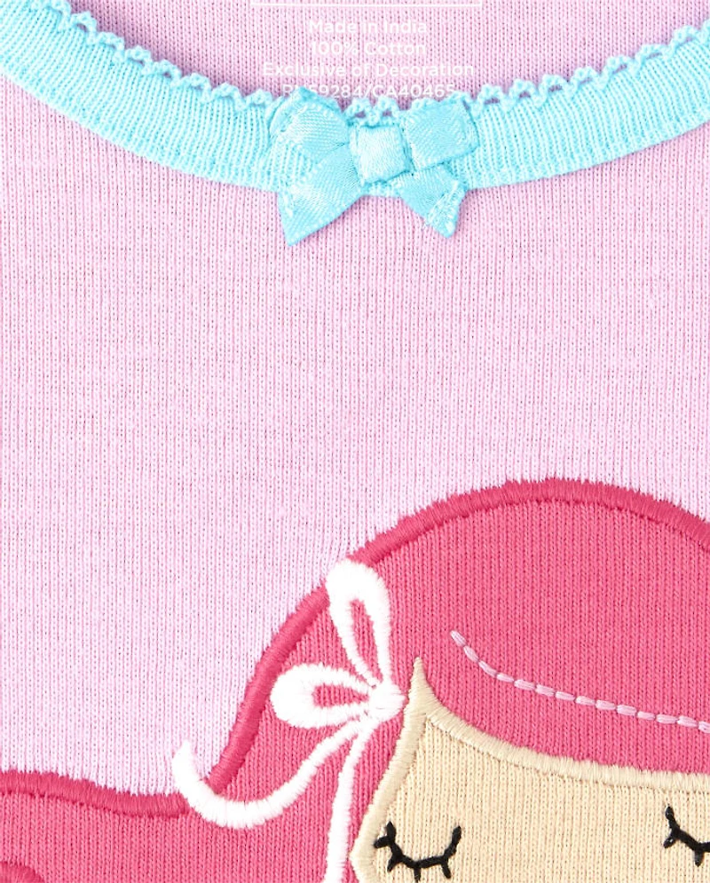 Girls Mermaid Cotton 2-Piece Pajamas - Gymmies