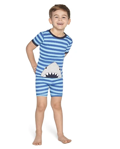 Boys Shark Cotton 2-Piece Pajamas - Gymmies