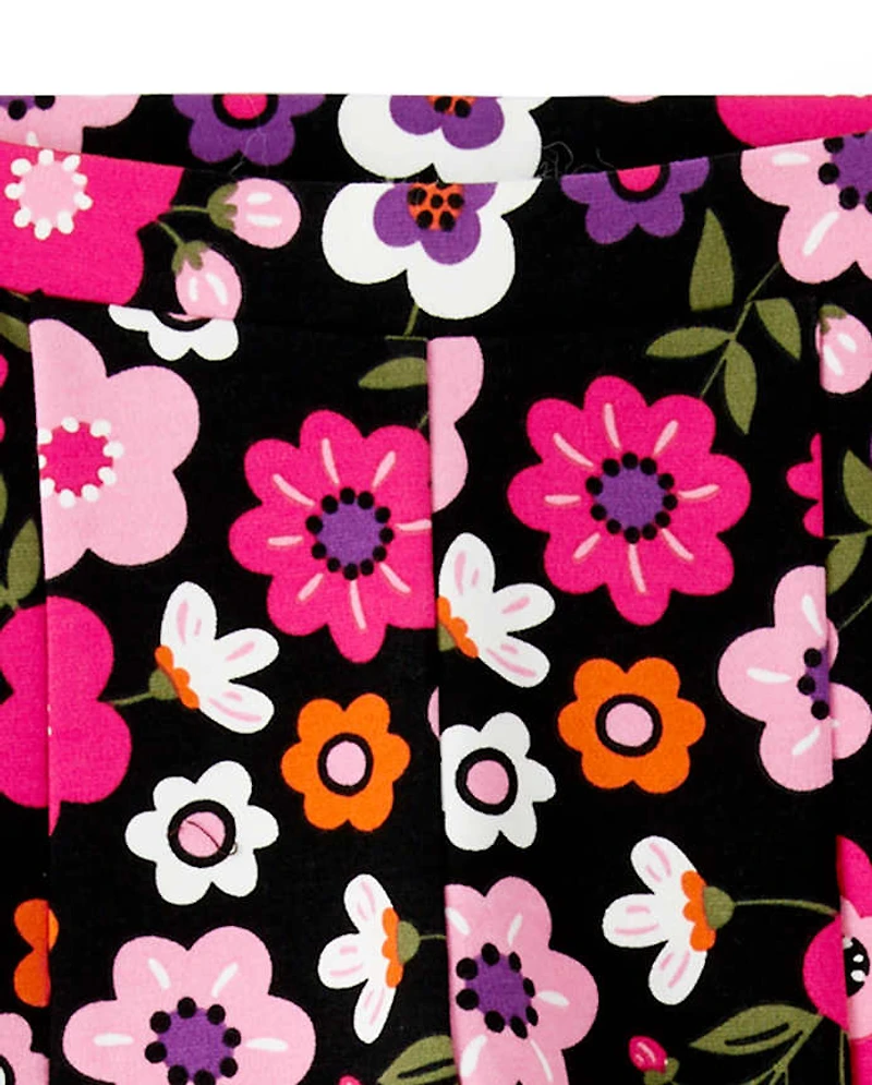 Girls Floral Ponte Jeggings - Tree House