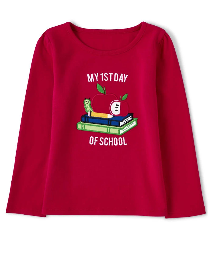 Girls Embroidered School Top - Teacher's Favorite