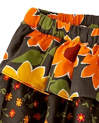 Girls Sunflower Tiered Skort - Harvest