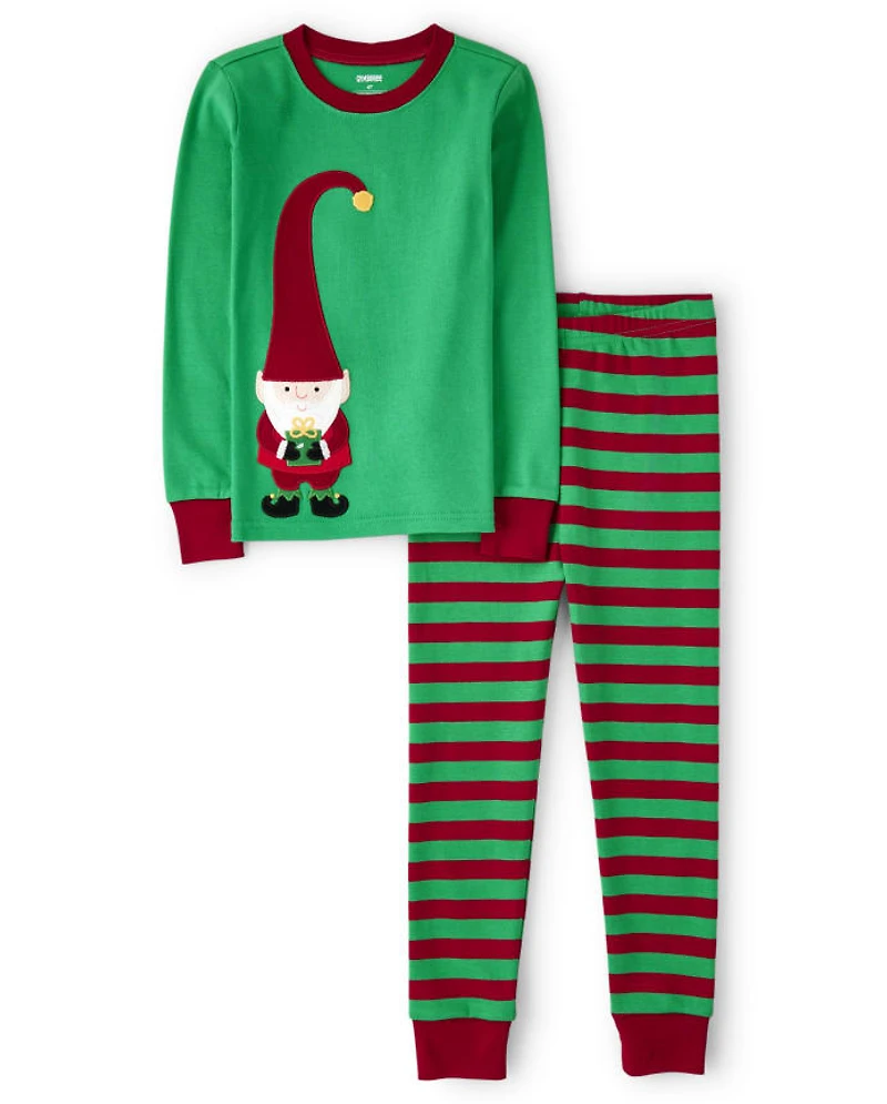 Kids Elf Cotton 2-Piece Pajamas