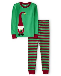 Kids Elf Cotton 2-Piece Pajamas
