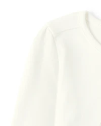 Girls Embroidered Reindeer Top - Cheer
