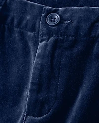 Boys Velvet Dress Pants - Family Celebrations Green