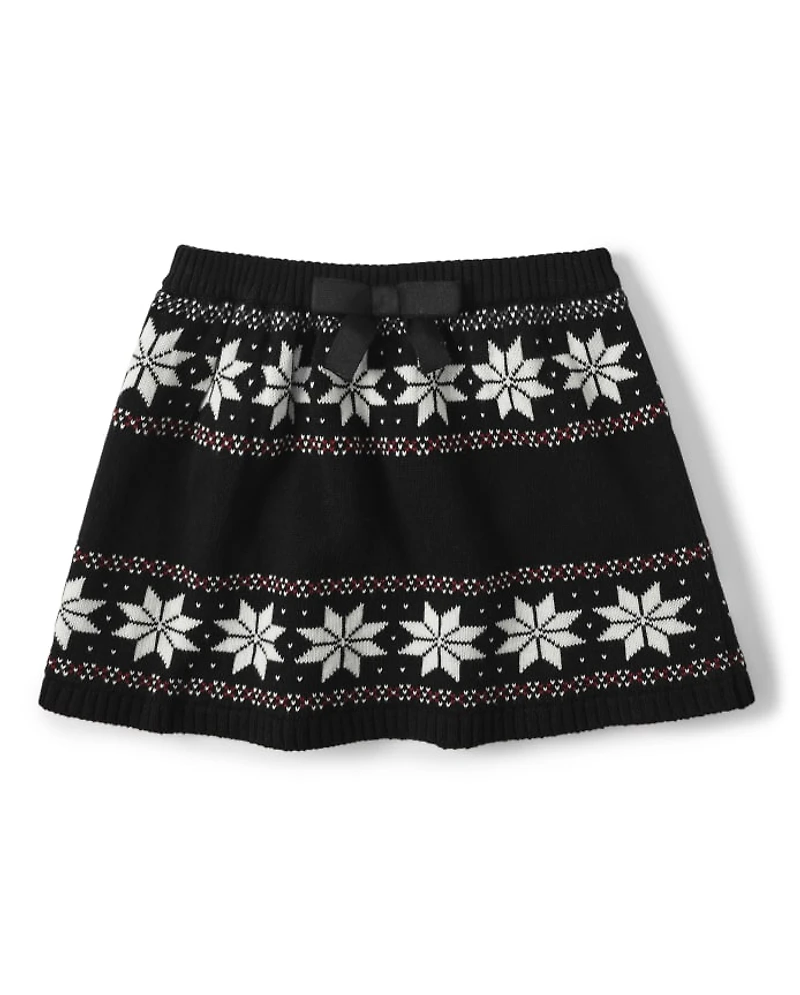 Girls Fairisle Sweater Skirt - Reindeer Cheer