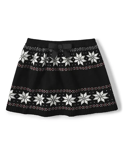 Girls Fairisle Sweater Skirt - Reindeer Cheer