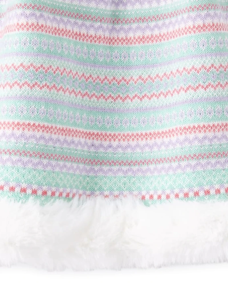 Girls Fairisle Sweater Skirt - Polar Party