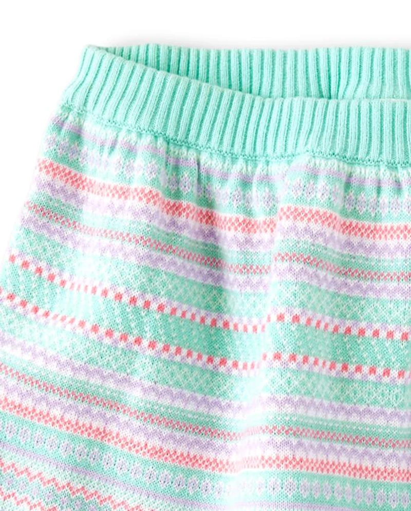 Girls Fairisle Sweater Skirt - Polar Party