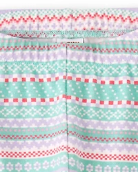 Girls Fairisle Leggings - Polar Party