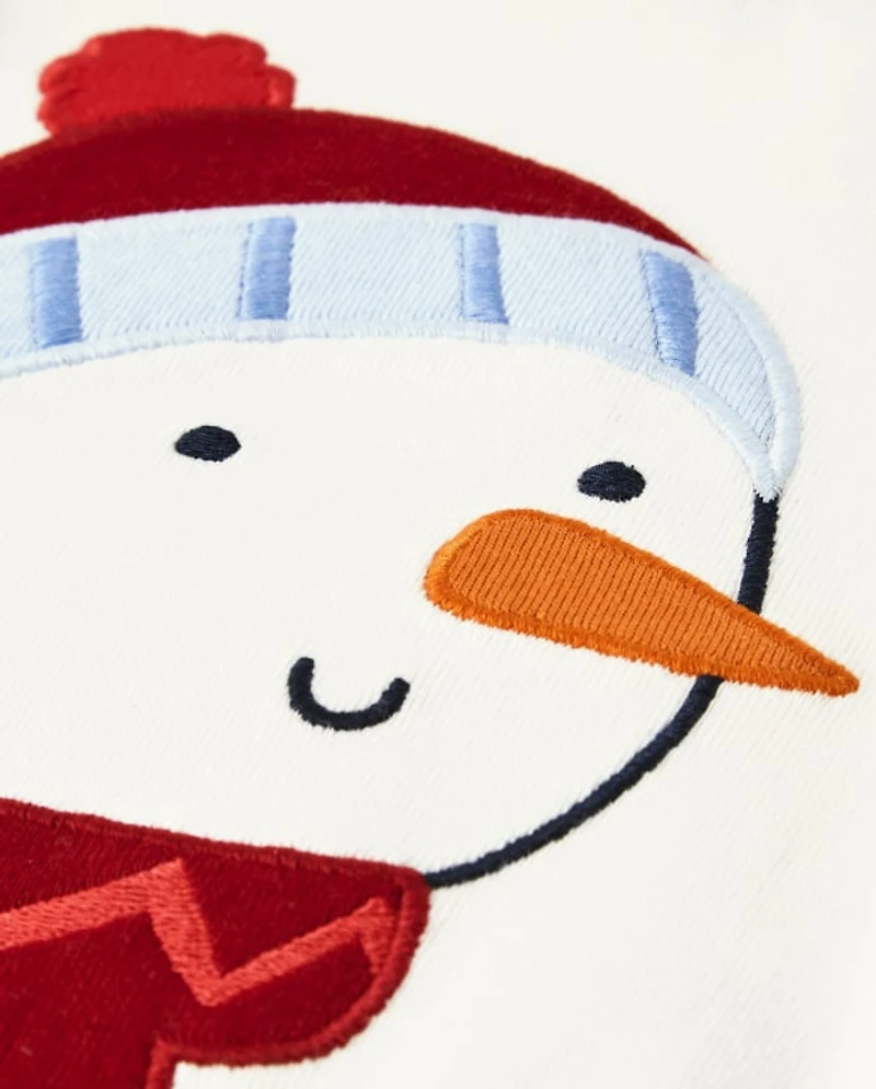 Kids Snowman Cotton 2-Piece Pajamas