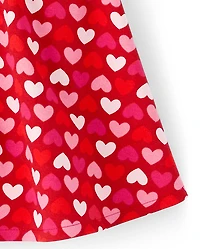 Girls Heart Ponte Skort - Valentine Cutie