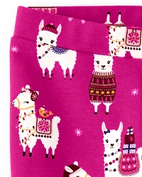 Jeggings Fille Llama Point de Rome - Little Llamas