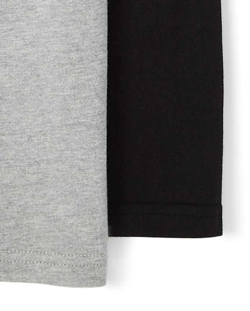Boys Embroidered Drums Raglan Top - Rock Academy