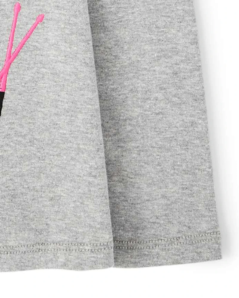 Girls Embroidered Band Top - Rock Academy