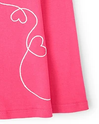 Girls Embroidered Headphones Top - Rock Academy