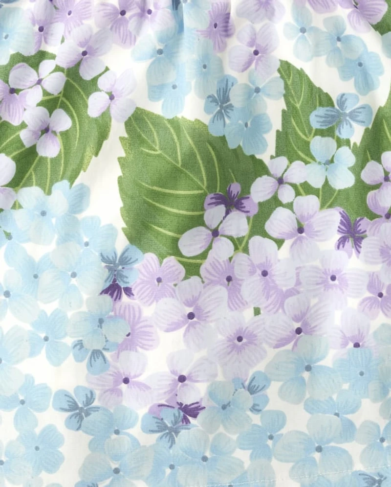Girls Hydrangea Skort - Spring Blooms