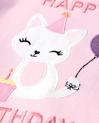 Pyjama en coton Coupe ajustée Fille Birthday Cat - Gymmies