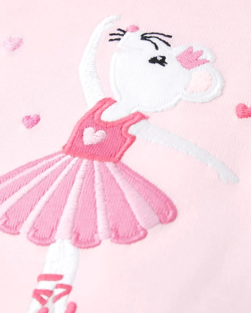 Girls Ballerina Snug Fit Cotton Pajamas - Gymmies