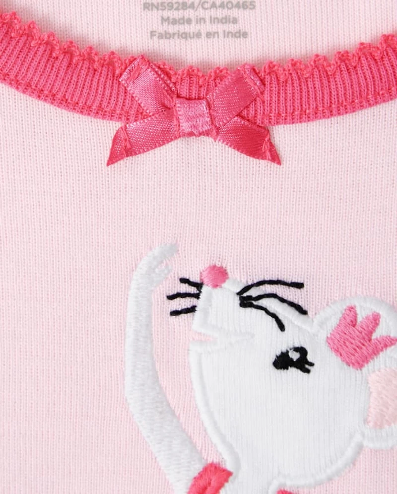 Girls Ballerina Snug Fit Cotton Pajamas - Gymmies