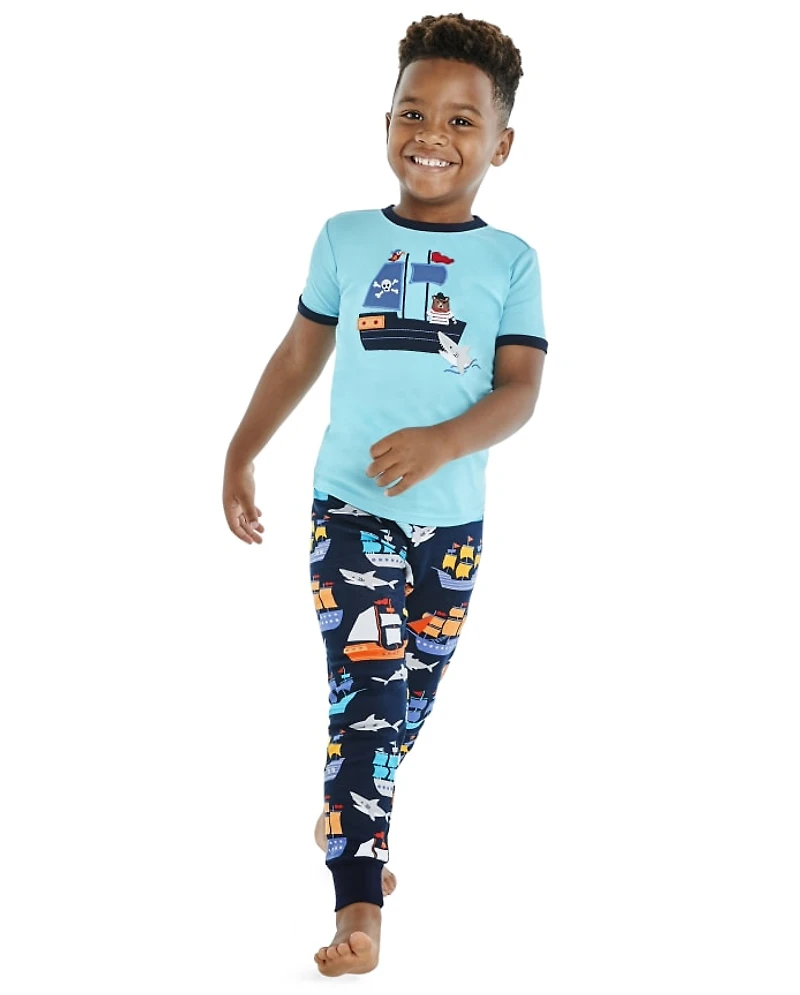 Boys Pirate Snug Fit Cotton Pajamas - Gymmies