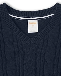 Boys Cable Knit Sweater Vest - Uniform