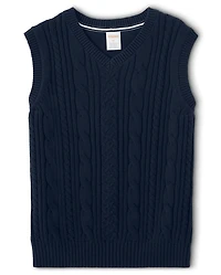 Boys Cable Knit Sweater Vest - Uniform
