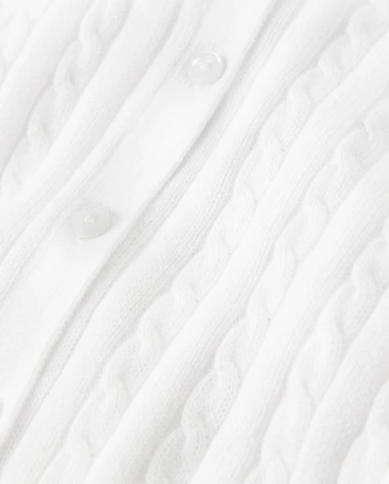 Girls Cable Knit Cardigan