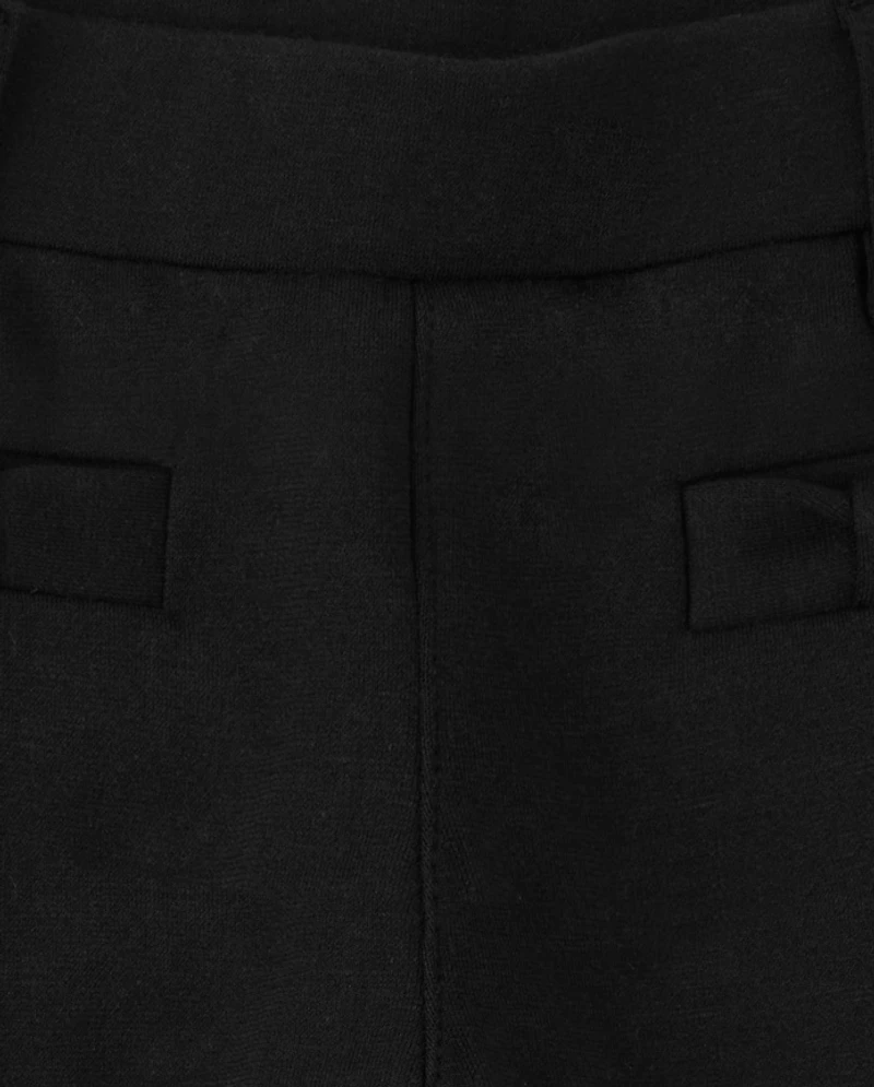 Girls Ponte Bow Jeggings