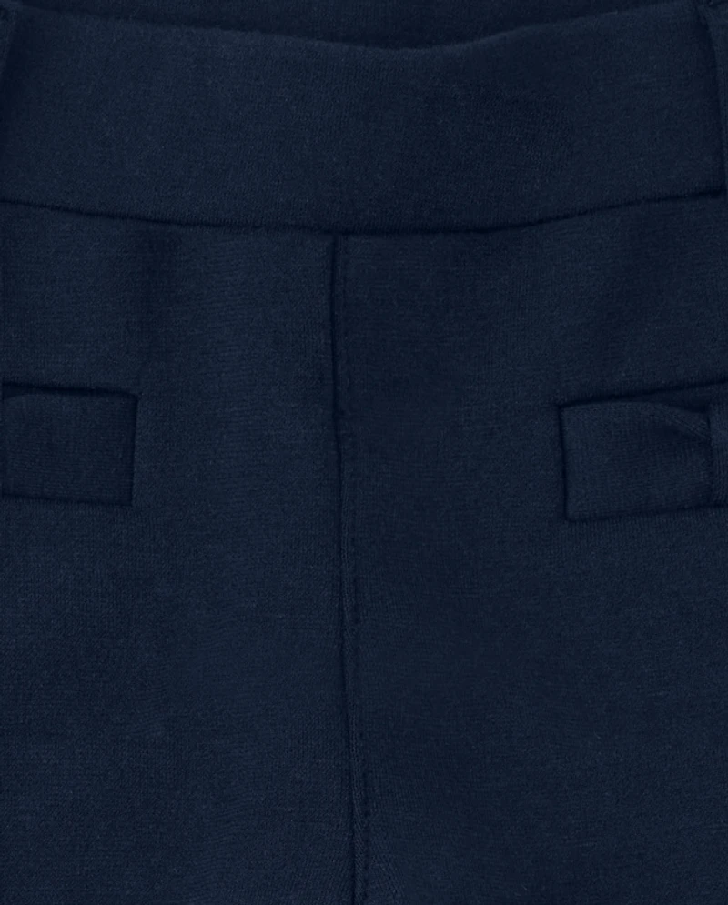 Girls Ponte Bow Jeggings