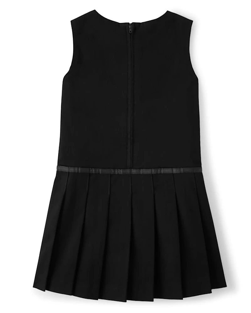 Girls Stain and Wrinkle-Resistant Pleated Jumper - Uniform