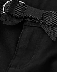 Girls Stain and Wrinkle-Resistant Belted Chino Shorts - Uniform