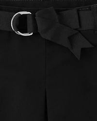 Girls Stain and Wrinkle-Resistant Belted Chino Shorts - Uniform